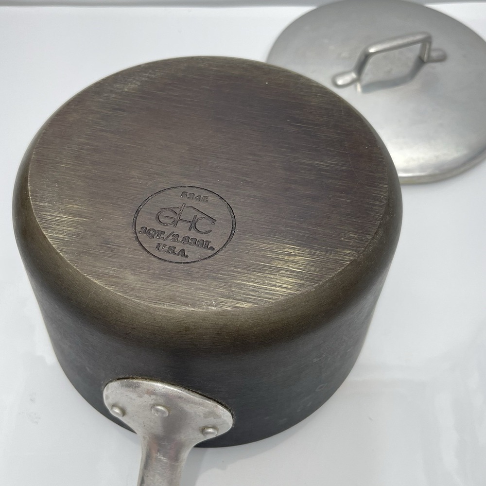 Vintage 5245 Magnalite GHC Anodized Aluminum 3 Quart Saucepan Pot with Lid USA - Picture 2 of 11
